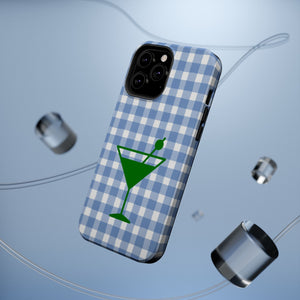 Blue Plaid Martini Magnetic Tough Case