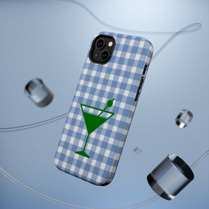 Blue Plaid Martini Magnetic Tough Case