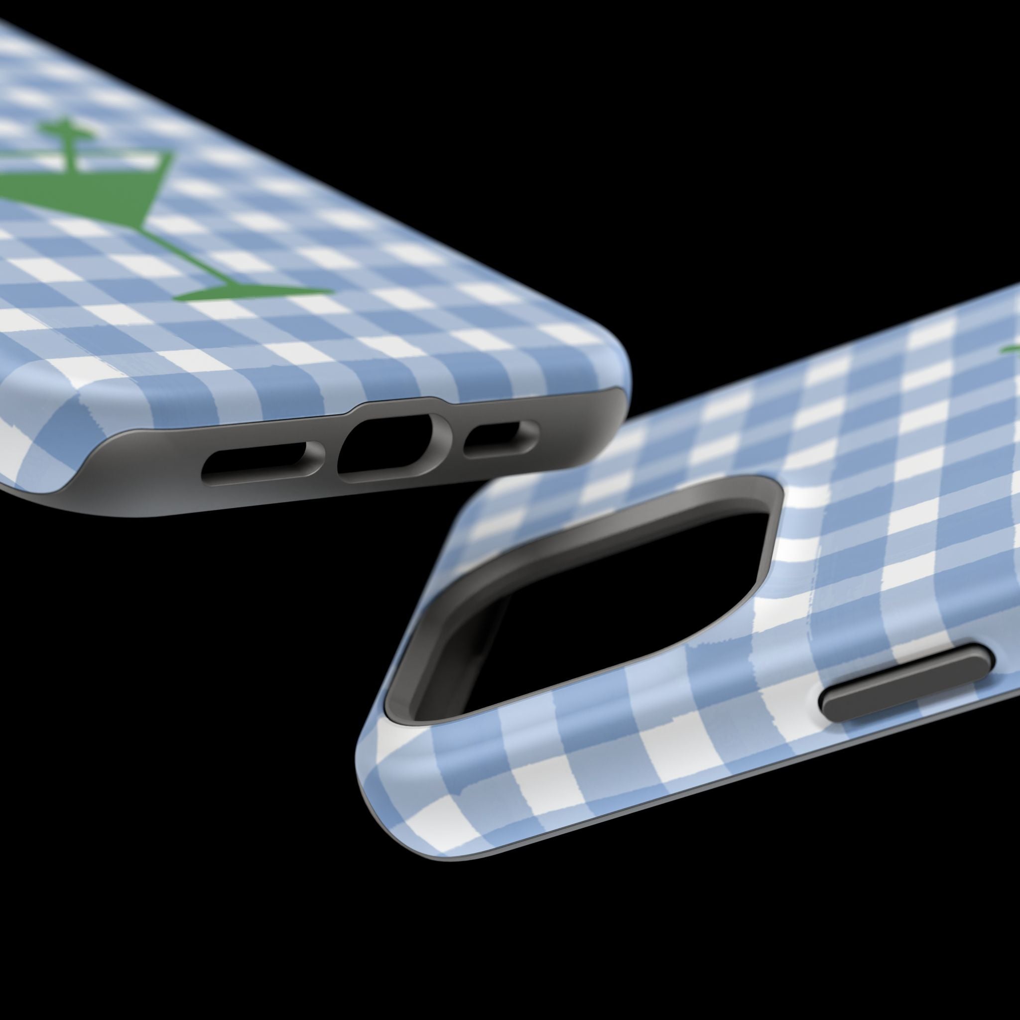 Blue Plaid Martini Magnetic Tough Case