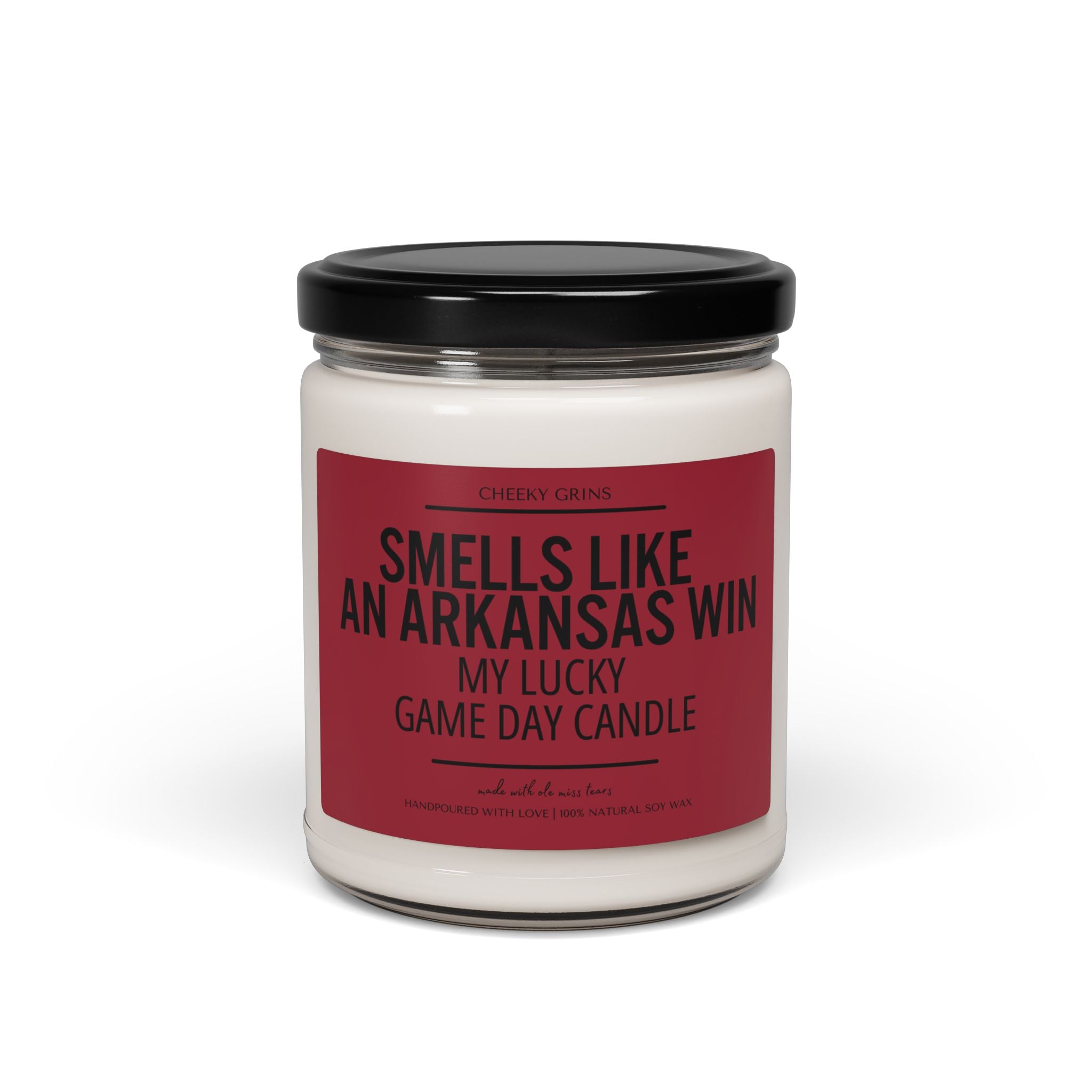 Smells Like An Arkansas Win Candle | Lucky Game Day | Football | Arkansas Sports | Game Day Decor | Sport Themed | Made with Ole Miss Tears