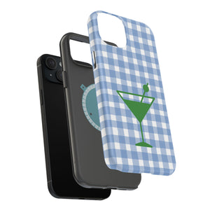 Blue Plaid Martini Magnetic Tough Case