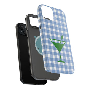 Blue Plaid Martini Magnetic Tough Case