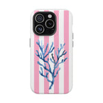 Coral Pink Stripe Magnetic Tough Case