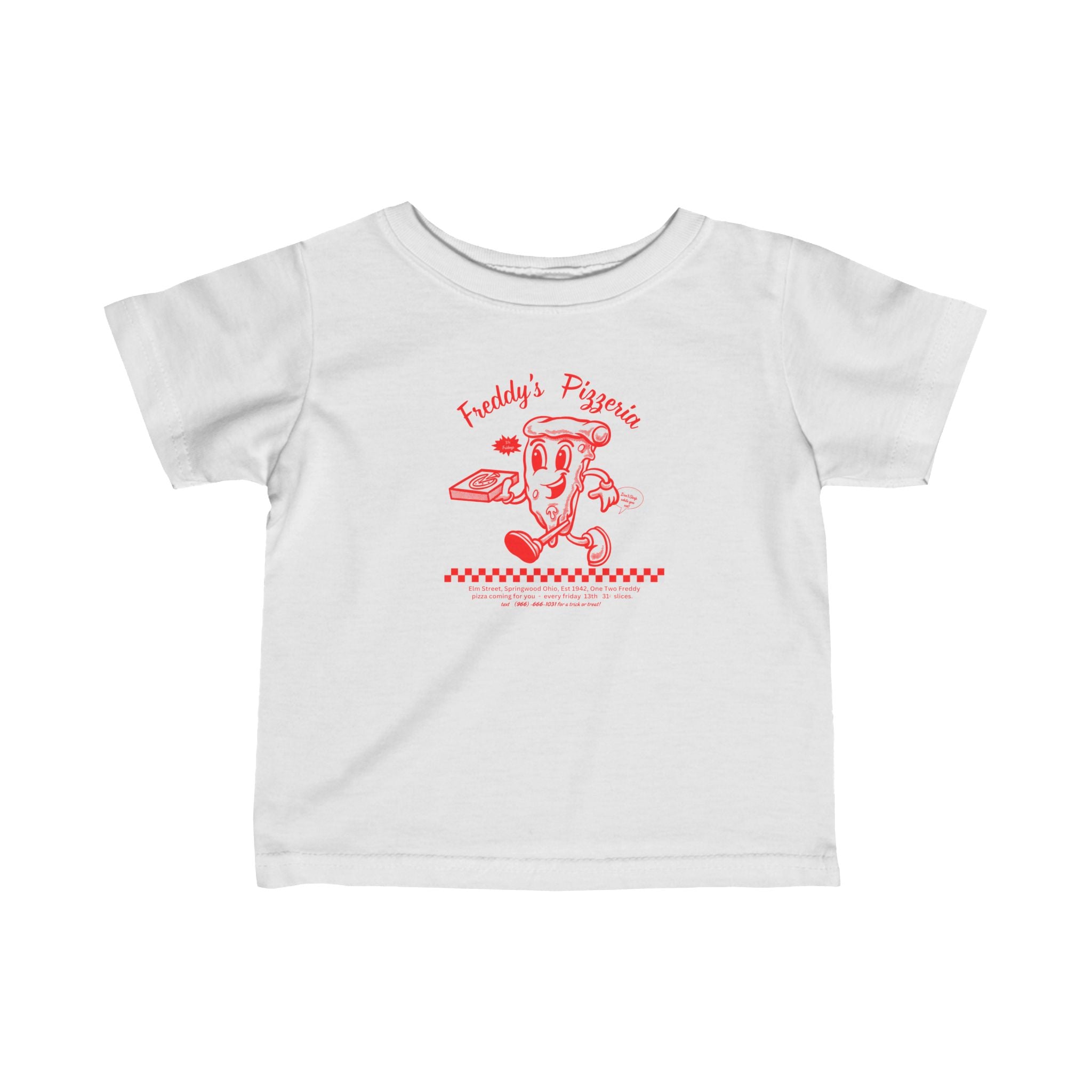 Freddy's Pizzeria Toddler Tee, Halloween, Friday the 13th, Horror Movie, Scary Movie, Freddy Krueger, Spooky Season, Pizza Slice