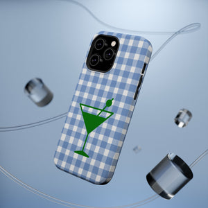 Blue Plaid Martini Magnetic Tough Case