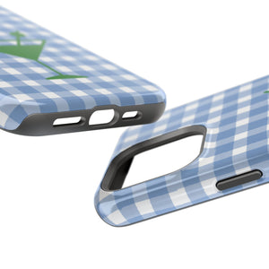 Blue Plaid Martini Magnetic Tough Case