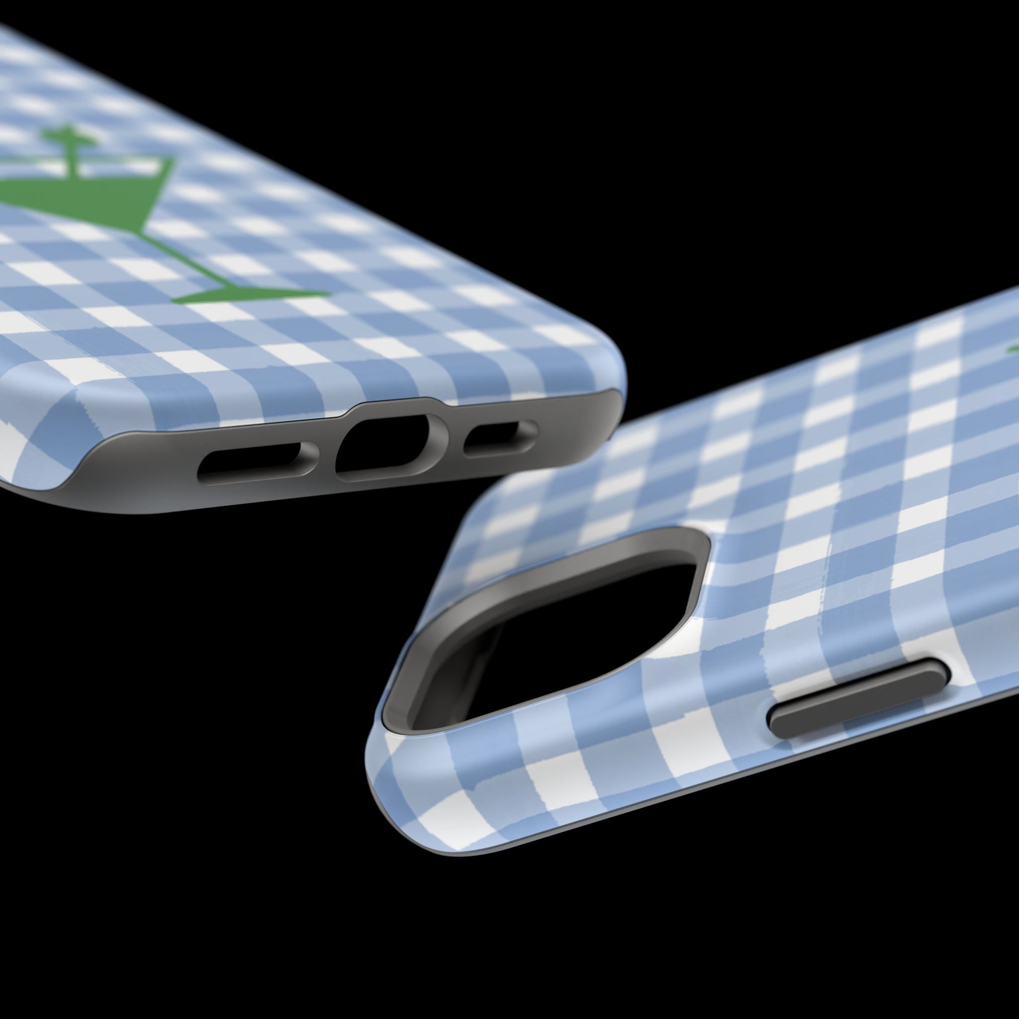 Blue Plaid Martini Magnetic Tough Case