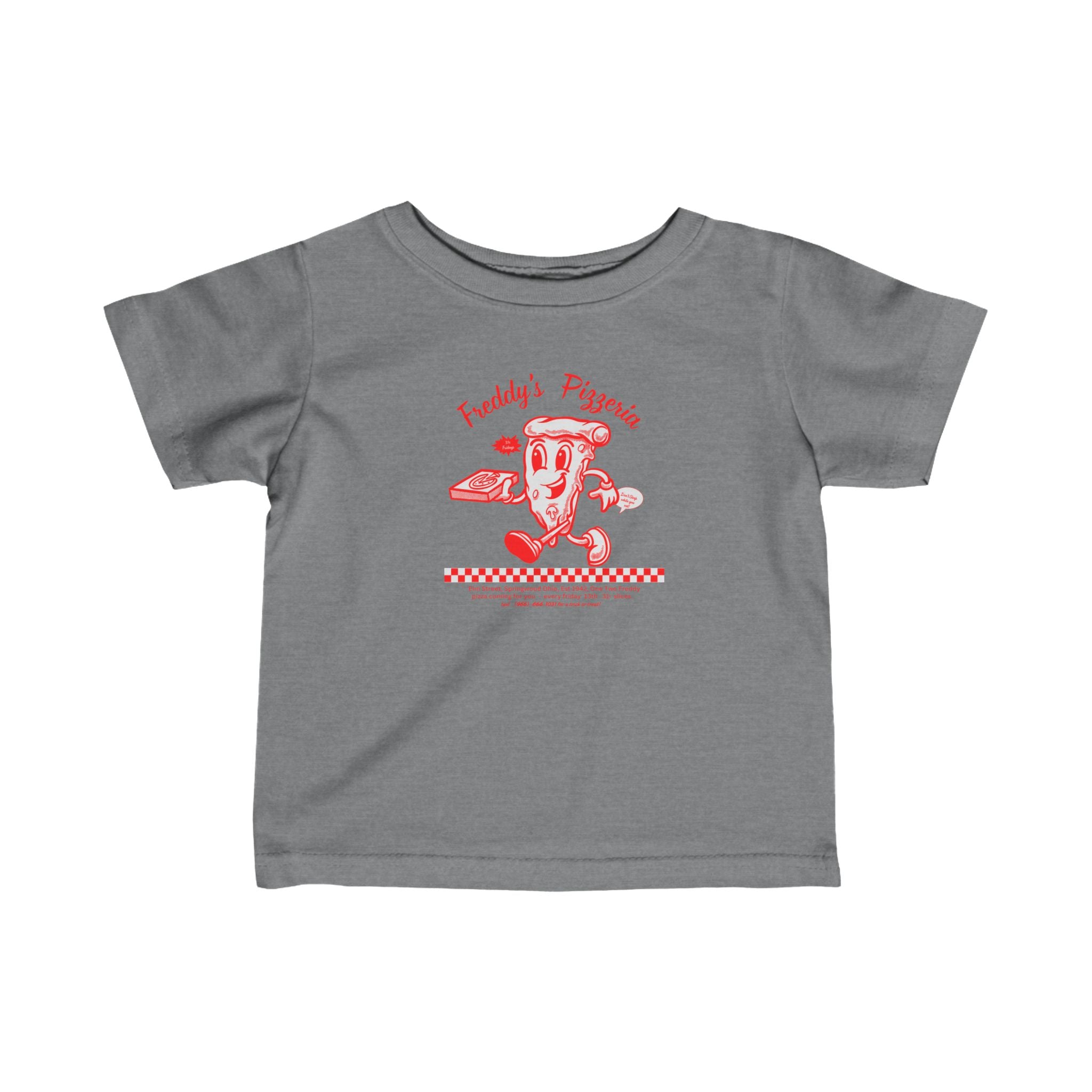 Freddy's Pizzeria Toddler Tee, Halloween, Friday the 13th, Horror Movie, Scary Movie, Freddy Krueger, Spooky Season, Pizza Slice