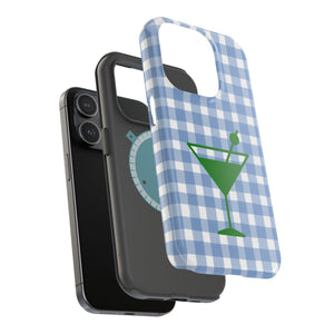 Blue Plaid Martini Magnetic Tough Case