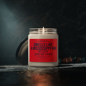 Smells Like A Mississippi Win Candle | Lucky Game Day | Football | Ole Miss Rebels | Game Day Decor | Sport Themed | Made with State Tears