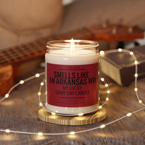 Smells Like An Arkansas Win Candle | Lucky Game Day | Football | Arkansas Sports | Game Day Decor | Sport Themed | Made with Ole Miss Tears