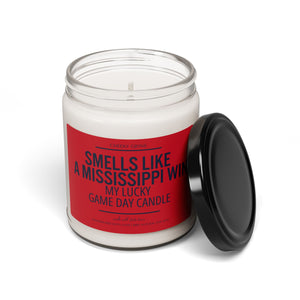 Smells Like A Mississippi Win Candle | Lucky Game Day | Football | Ole Miss Rebels | Game Day Decor | Sport Themed | Made with State Tears