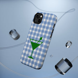 Blue Plaid Martini Magnetic Tough Case