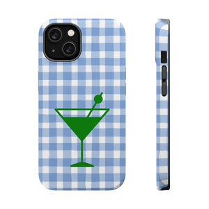 Blue Plaid Martini Magnetic Tough Case