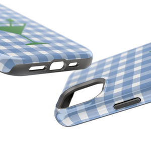 Blue Plaid Martini Magnetic Tough Case