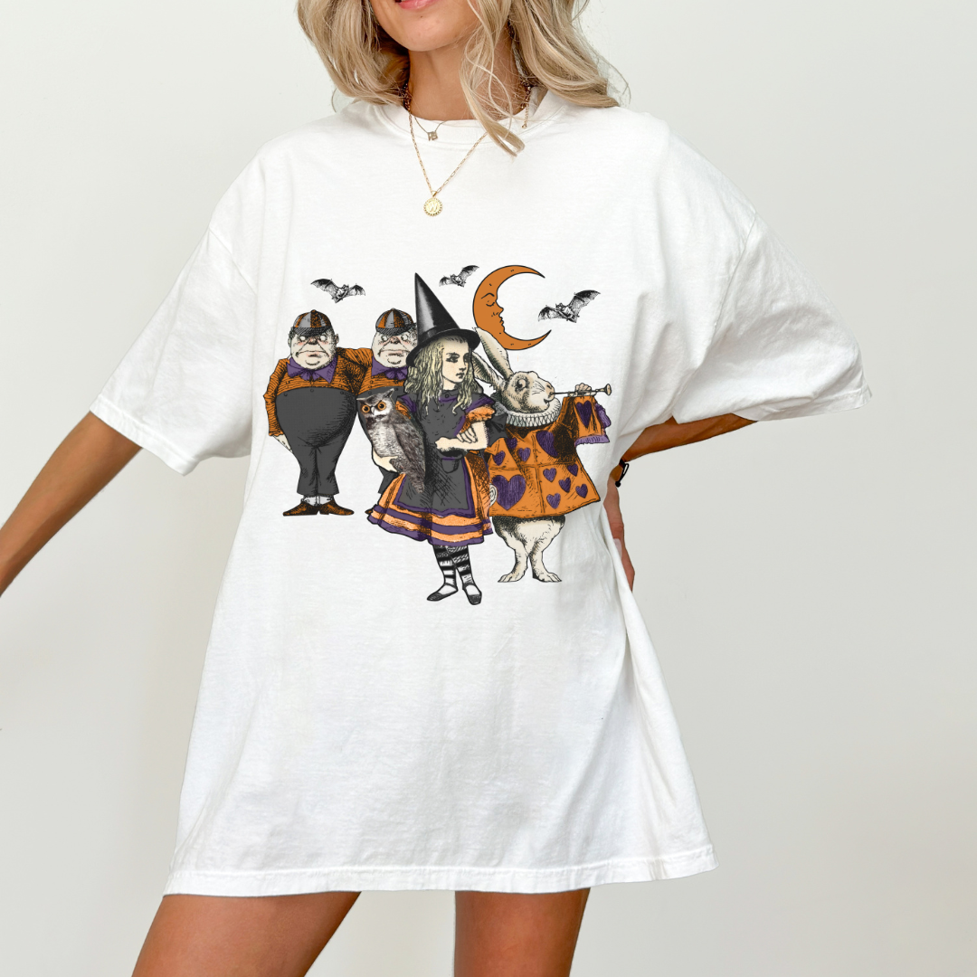 Halloween Alice in Wonderland Tee